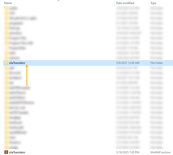 Kiểm tra thư mục đã được giải nén
