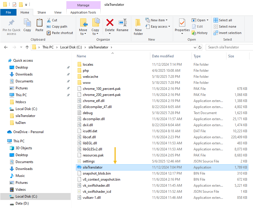 Cài đặt thành công